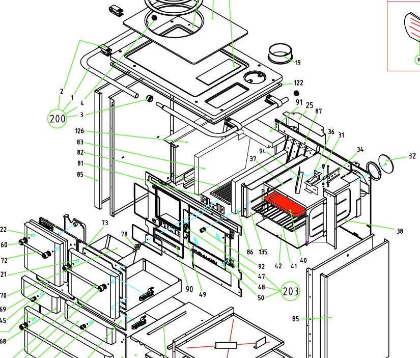 Wamsler K185F/A Backblech